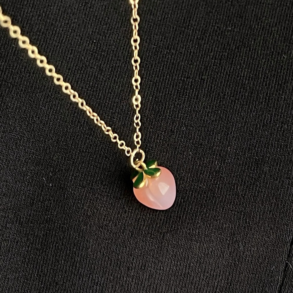 Peach Agate Stone Necklace